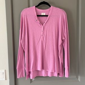 Pink offline long sleeve oversized top